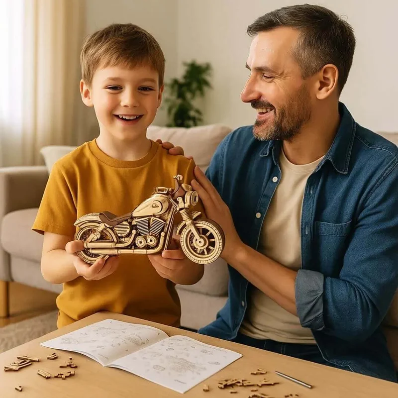 Puzzle 3D Moto en Bois Cruiser - RiderSpirit™
