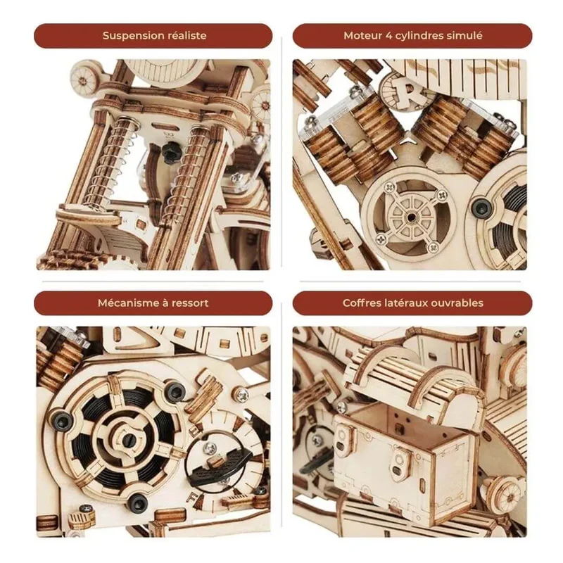 Puzzle 3D Moto en Bois Cruiser - RiderSpirit™