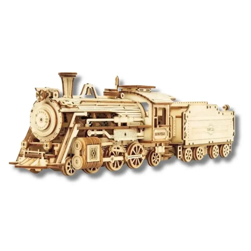 Puzzle 3D en Bois Locomotive Vintage - SteamExpress™