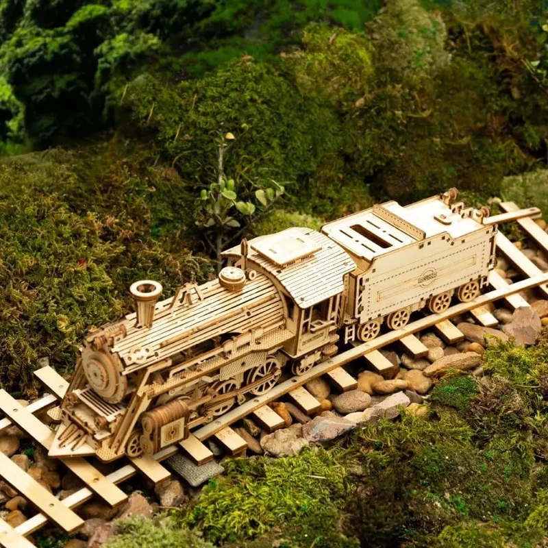 Puzzle 3D en Bois Locomotive Vintage - SteamExpress™
