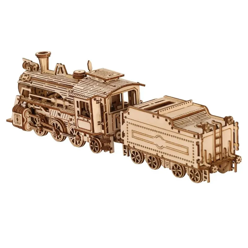 Puzzle 3D en Bois Locomotive Vintage - SteamExpress™