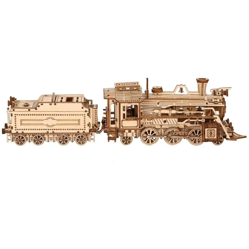 Puzzle 3D en Bois Locomotive Vintage - SteamExpress™