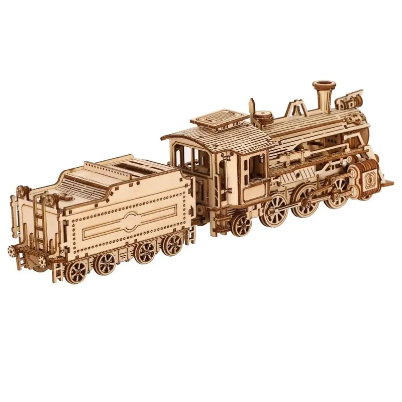 Puzzle 3D en Bois Locomotive Vintage - SteamExpress™