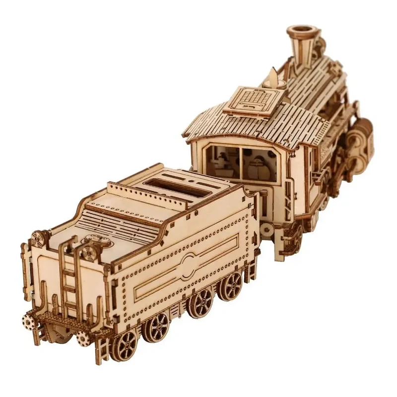 Puzzle 3D en Bois Locomotive Vintage - SteamExpress™