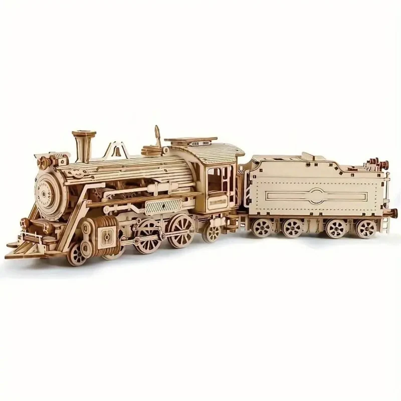 Puzzle 3D en Bois Locomotive Vintage - SteamExpress™