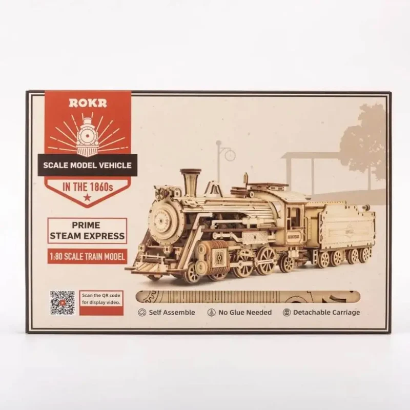 Puzzle 3D en Bois Locomotive Vintage - SteamExpress™