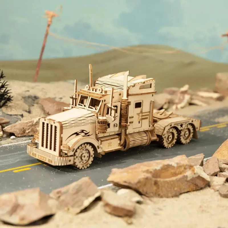 Puzzle 3D en Bois Camion Américain - PowerTruck™