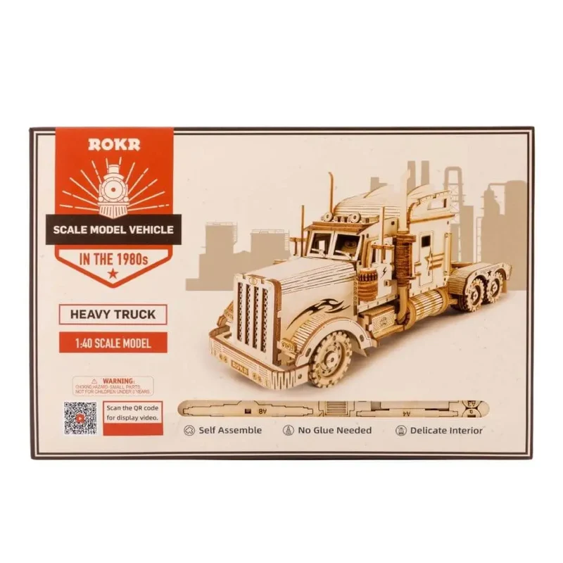 Puzzle 3D en Bois Camion Américain - PowerTruck™
