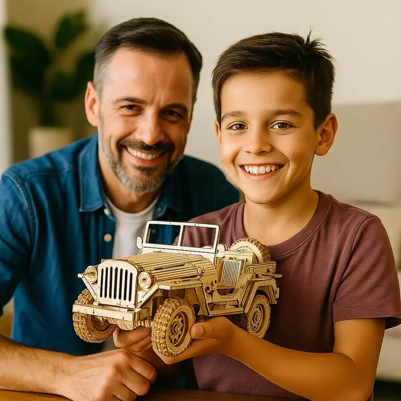 Puzzle 3D en Bois Jeep Militaire - ArmyJeep™