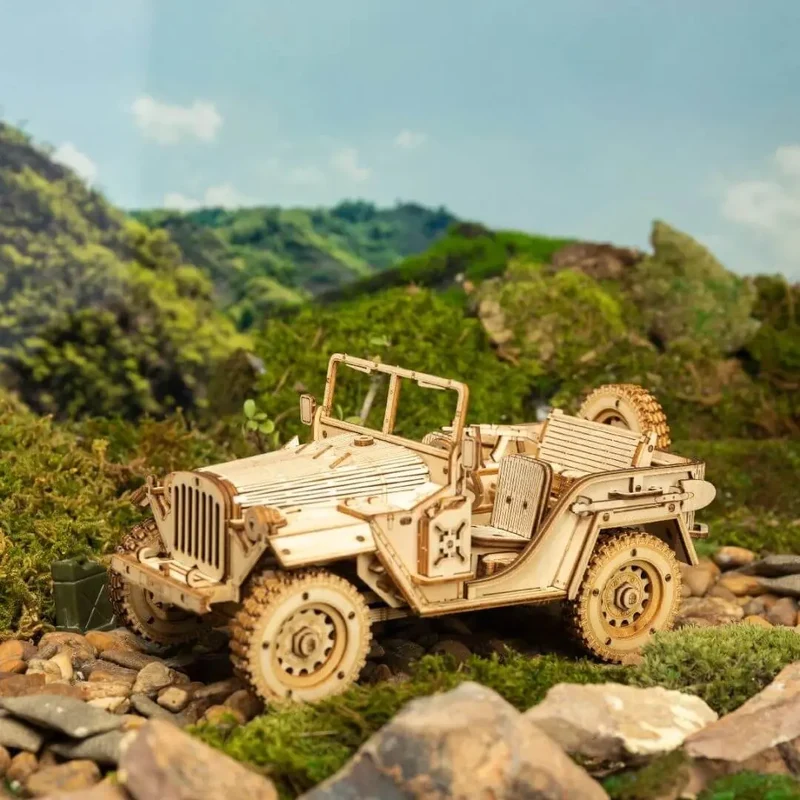 Puzzle 3D en Bois Jeep Militaire - ArmyJeep™