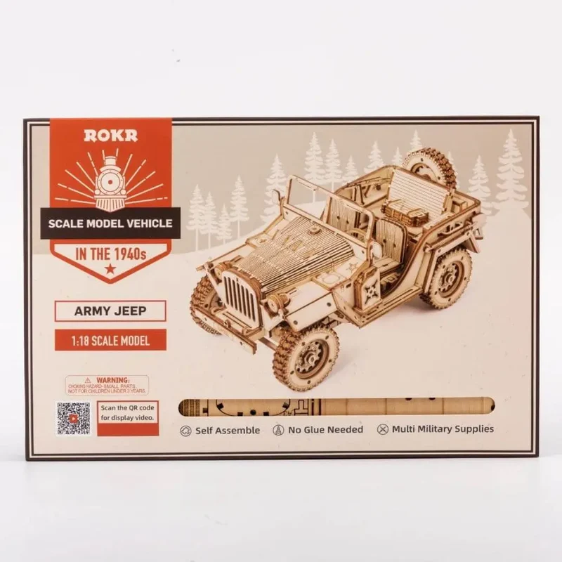 Puzzle 3D en Bois Jeep Militaire - ArmyJeep™