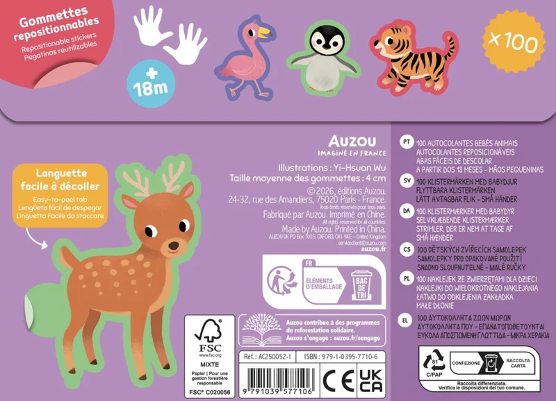 Mes premières gommettes | Les bébés animaux