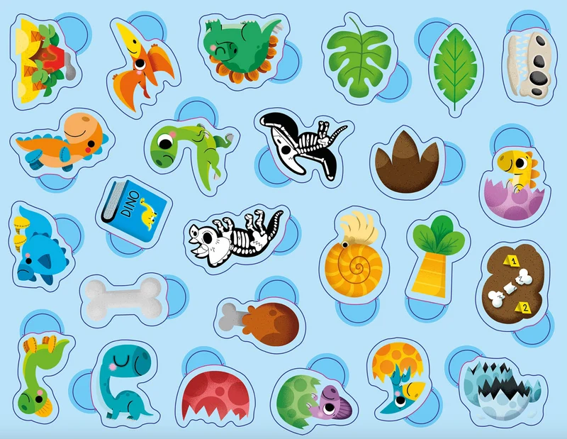 Boîte de gommettes | Dinosaures