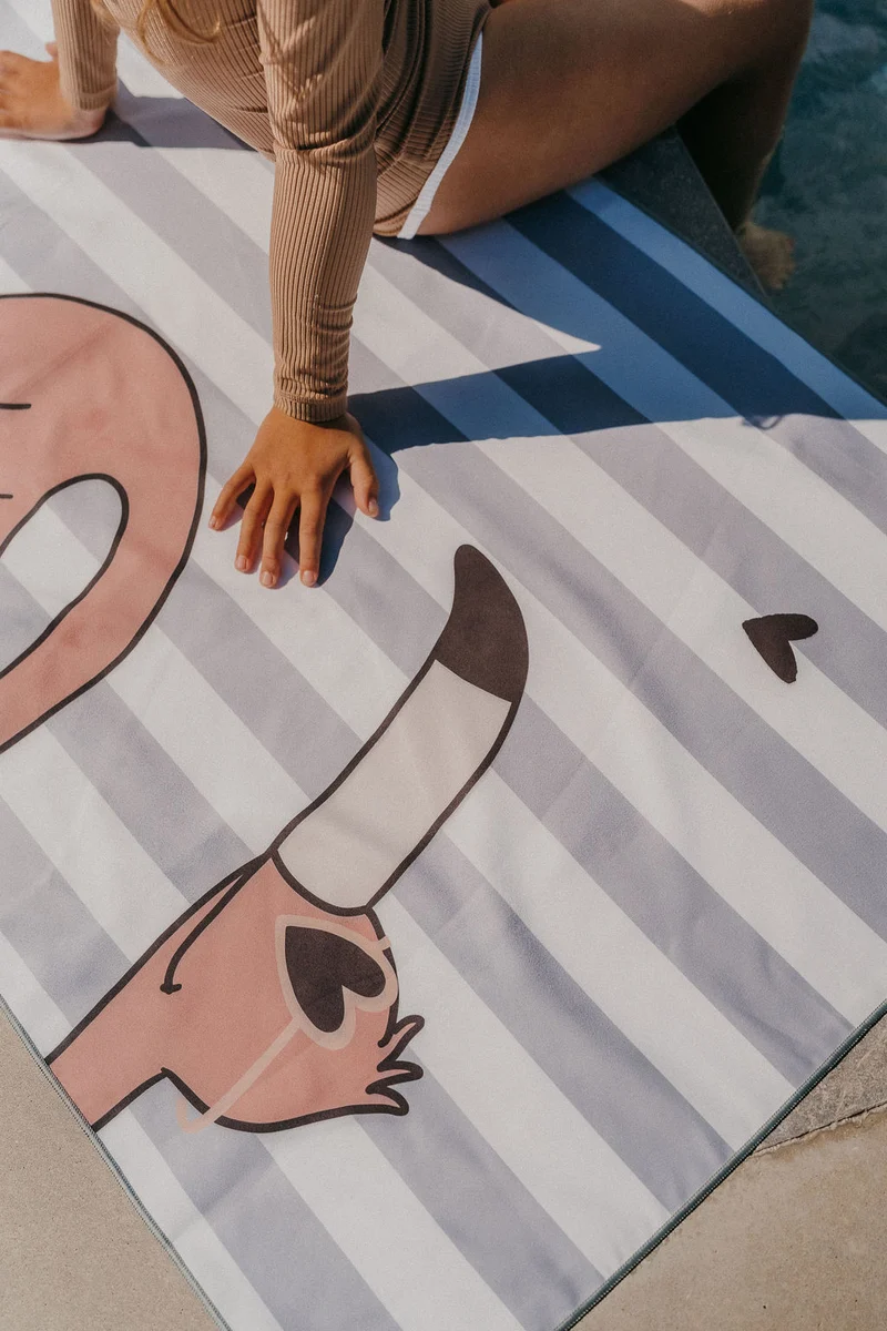 Serviette de plage | Flamant