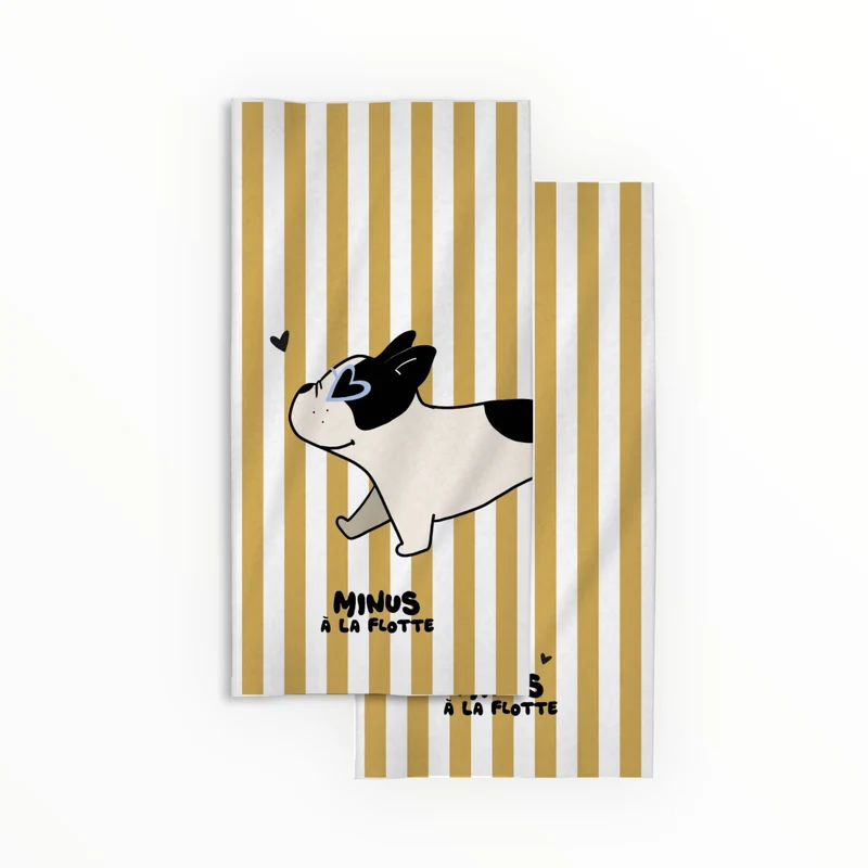 Serviette de plage | Bouledogue