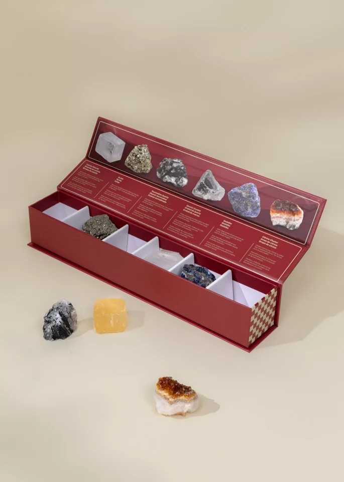 Set of 6 collectible Minerals - Crystal Critters