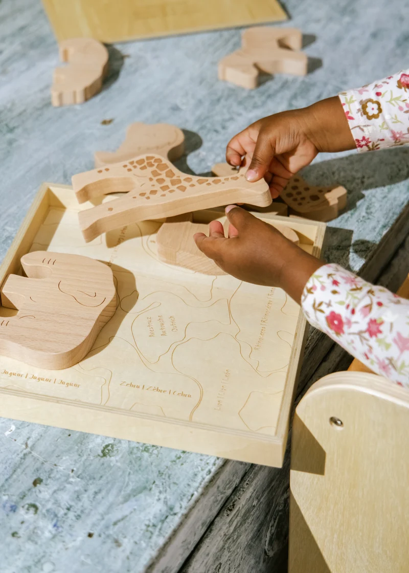 Wooden Balance Puzzle - Safari - 8 pieces