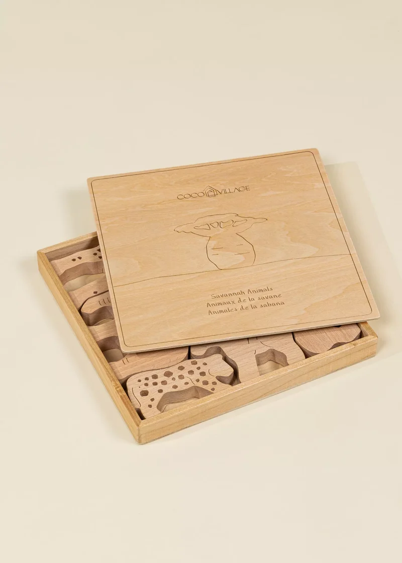 Wooden Balance Puzzle - Safari - 8 pieces