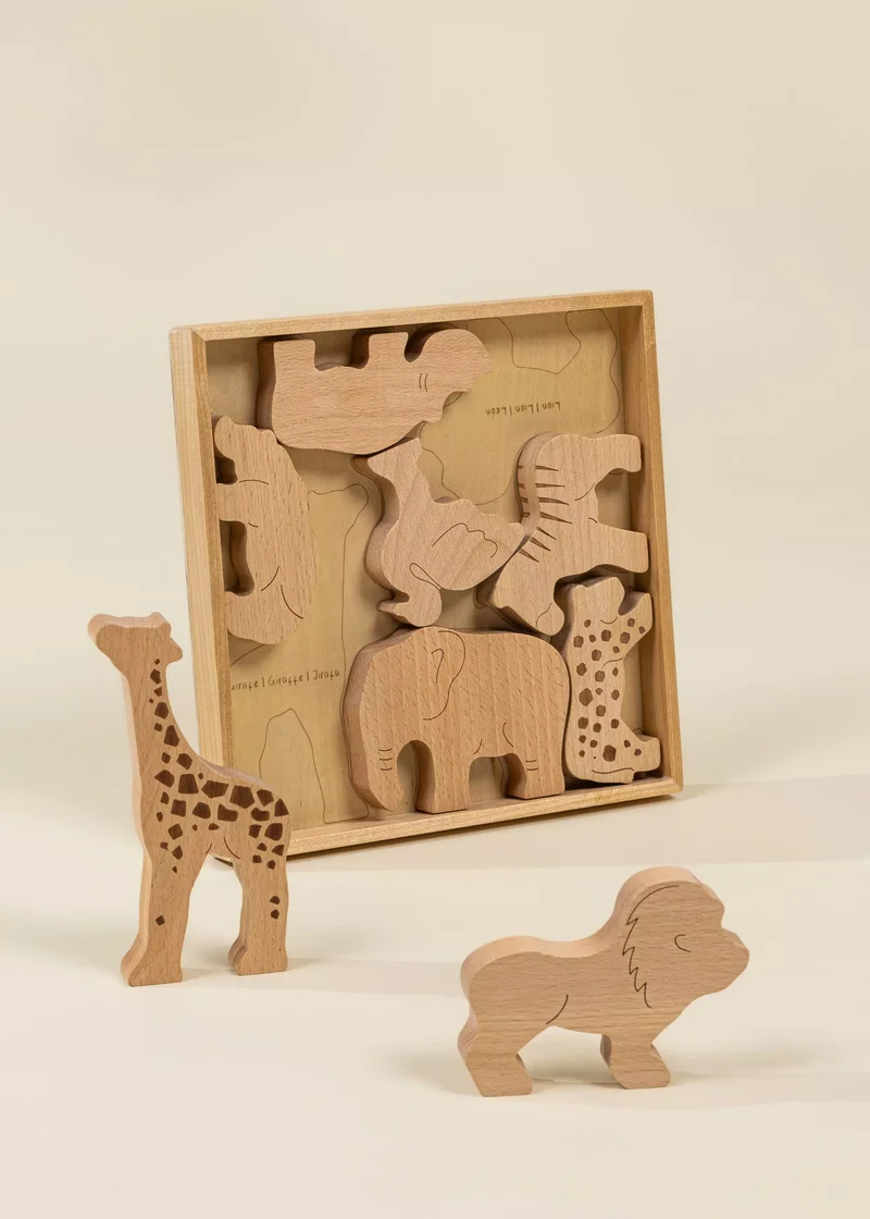 Wooden Balance Puzzle - Safari - 8 pieces