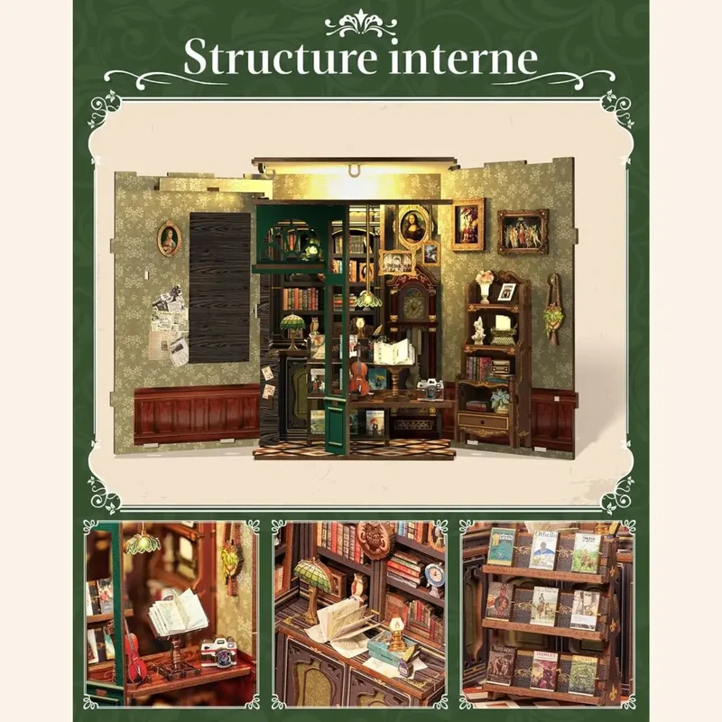 Book Nook Librairie Miniature – Owl Bookstore™