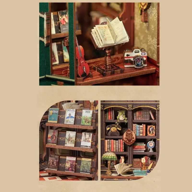 Book Nook Librairie Miniature – Owl Bookstore™