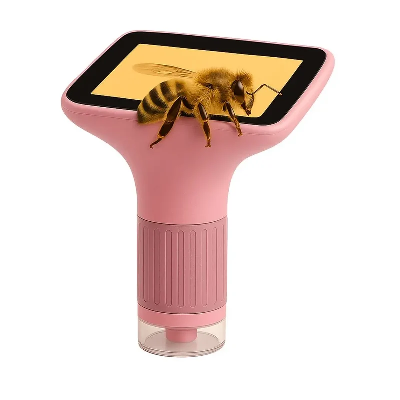 Microscope Enfant Écran 7,6cm et Zoom 1000x Rose – Dès 6 Ans