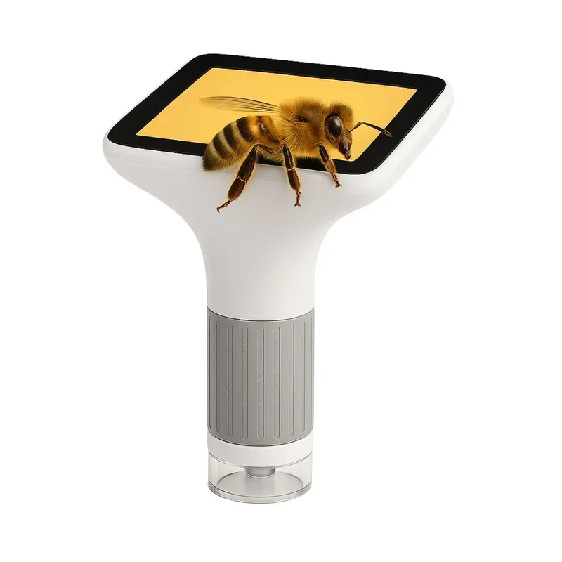 Microscope Enfant avec Écran 7,6 cm et Zoom 1000x - EduZoom™ Blanc