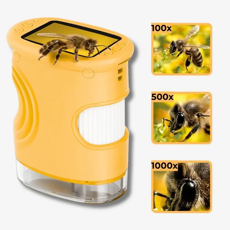 Microscope Enfant avec Écran 5 cm et Zoom 1000x Orange – Dès 6 Ans