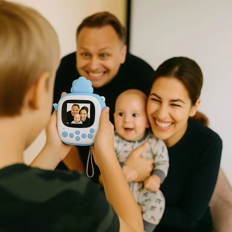 Appareil Photo Instantané pour Enfant Dinosaure Bleu – DinoCam™