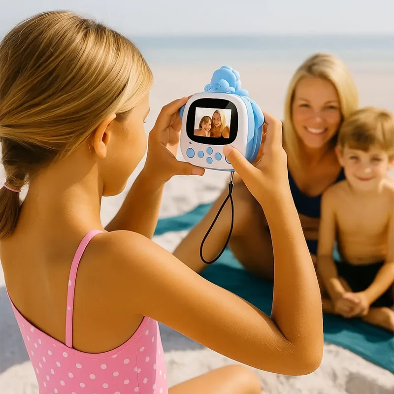 Appareil Photo Instantané pour Enfant Dinosaure Bleu – DinoCam™