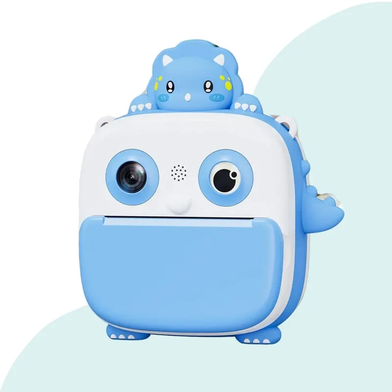 Appareil Photo Instantané pour Enfant Dinosaure Bleu – DinoCam™
