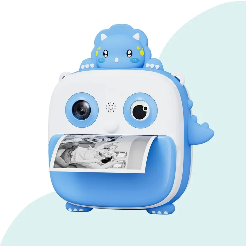 Appareil Photo Instantané pour Enfant Dinosaure Bleu – DinoCam™