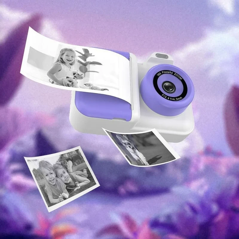 Appareil Photo Instantané pour Enfant - MiniPix™ Violet et Blanc
