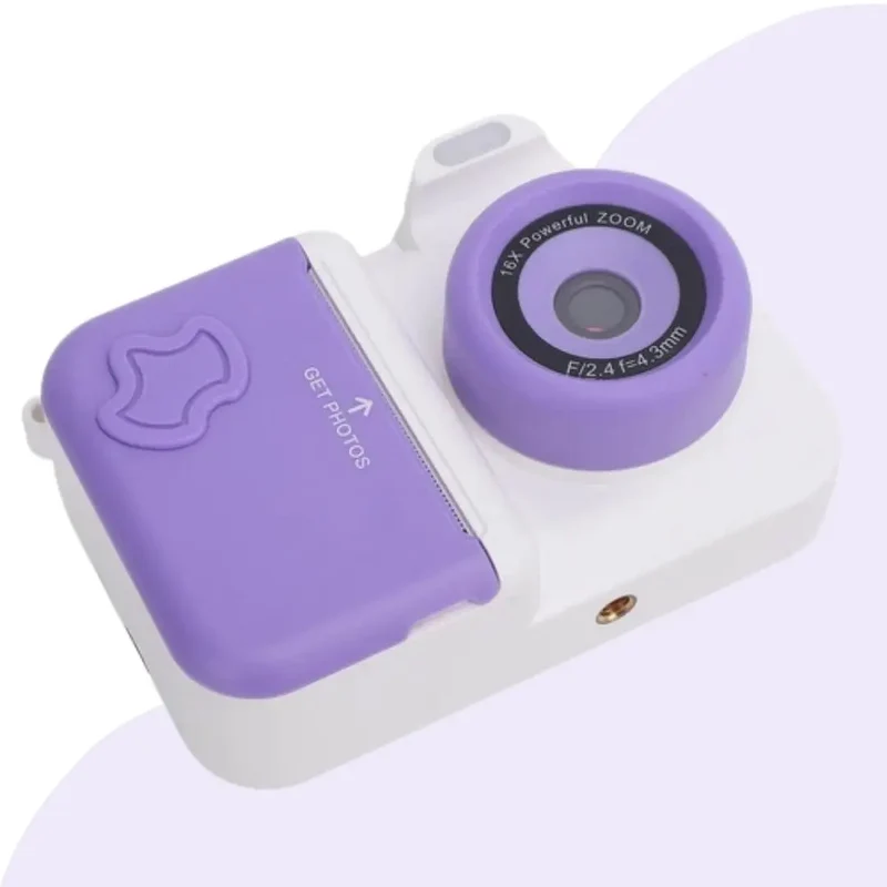 Appareil Photo Instantané pour Enfant - MiniPix™ Violet et Blanc