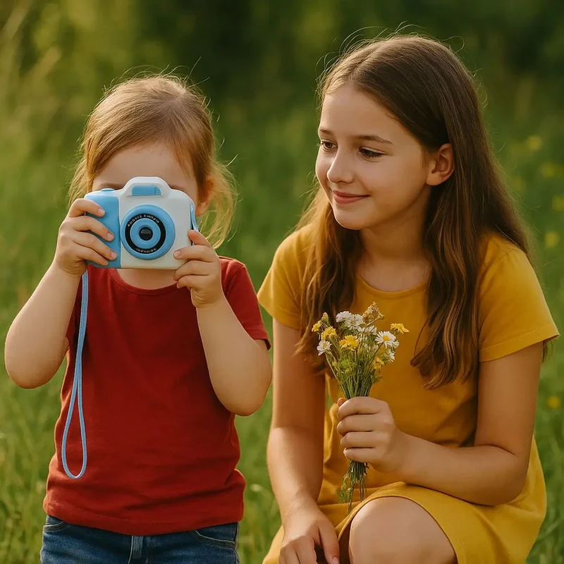Appareil Photo Instantané pour Enfant - MiniPix™ Bleu et Blanc
