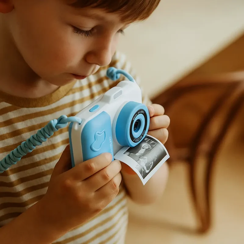 Appareil Photo Instantané pour Enfant - MiniPix™ Bleu et Blanc