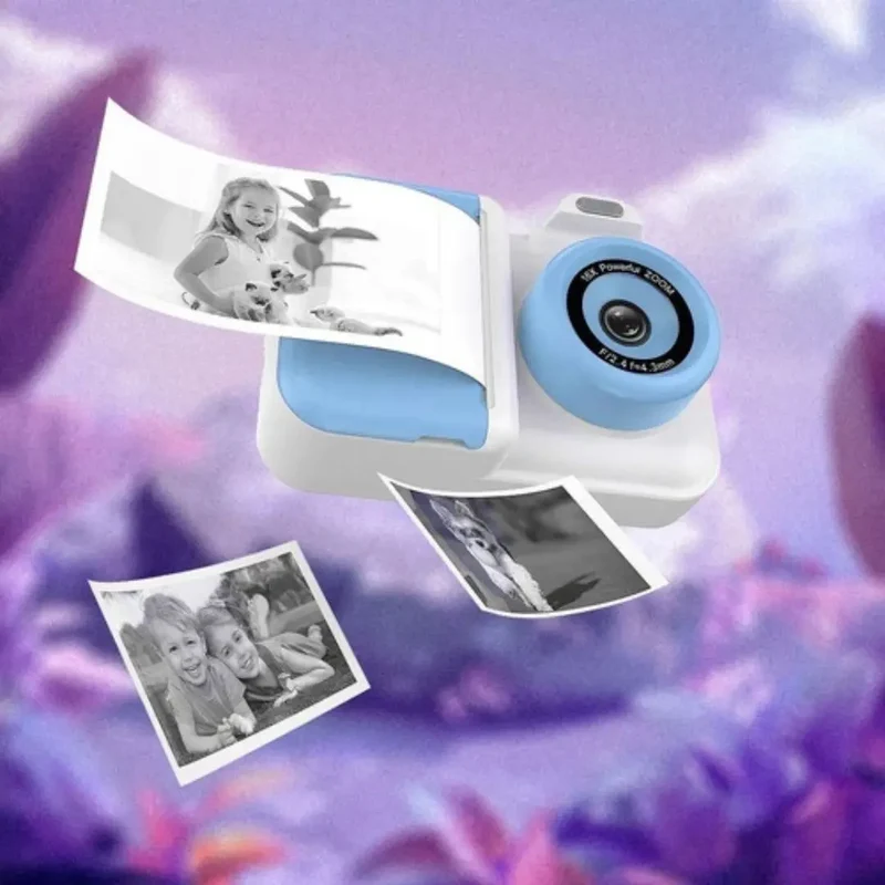 Appareil Photo Instantané pour Enfant - MiniPix™ Bleu et Blanc