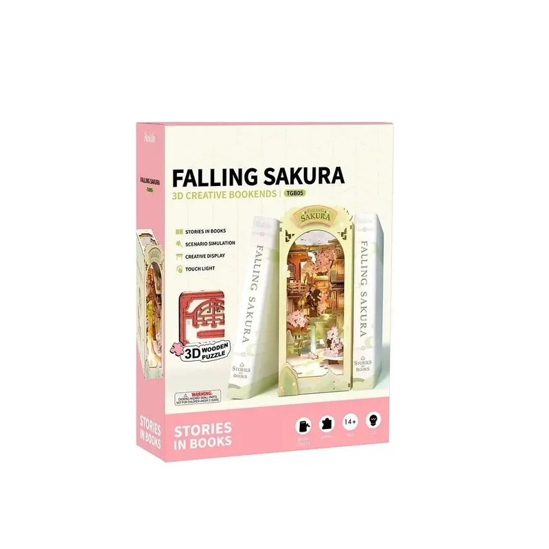 Book Nook Sakura en Bois avec Lumière LED - SakuraDream™