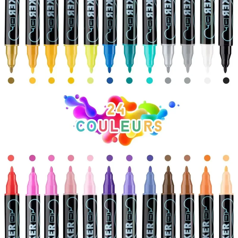 Kit DIY Marqueurs Acryliques Double Pointe – ColorCraft™