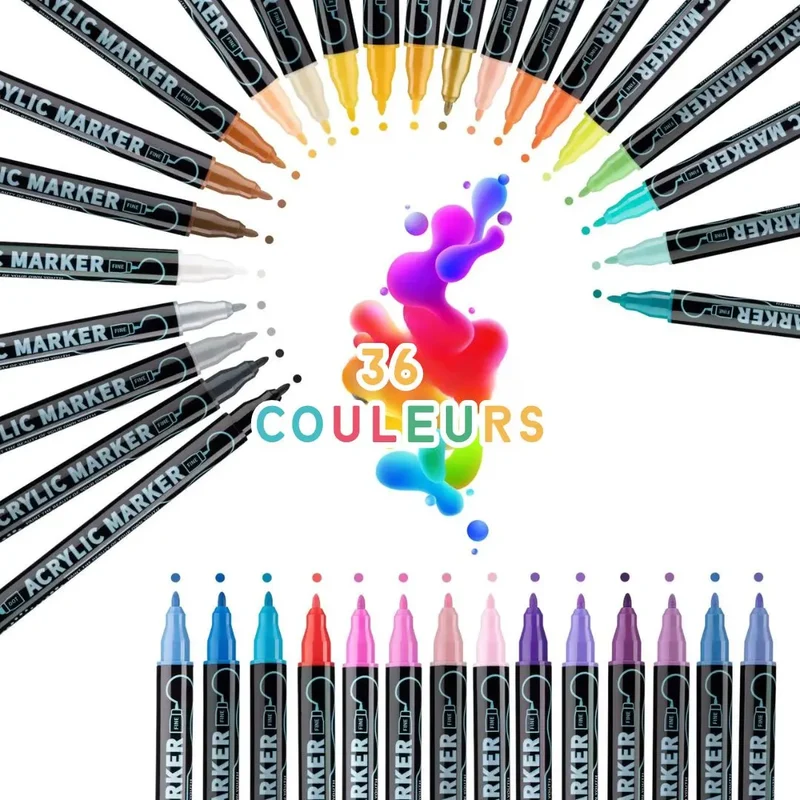 Kit DIY Marqueurs Acryliques Double Pointe – ColorCraft™