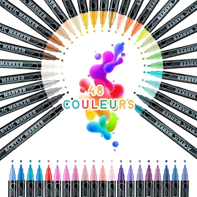 Kit DIY Marqueurs Acryliques Double Pointe – ColorCraft™