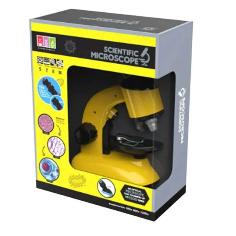 Microscope Optique Enfant 1200X Tête Rotative & Filtres – Dès 6 Ans