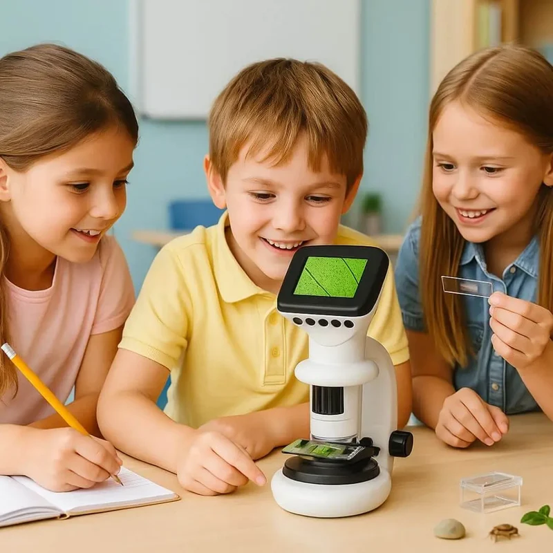 Microscope Électronique Enfant avec Écran HD & WiFi – Dès 6 Ans