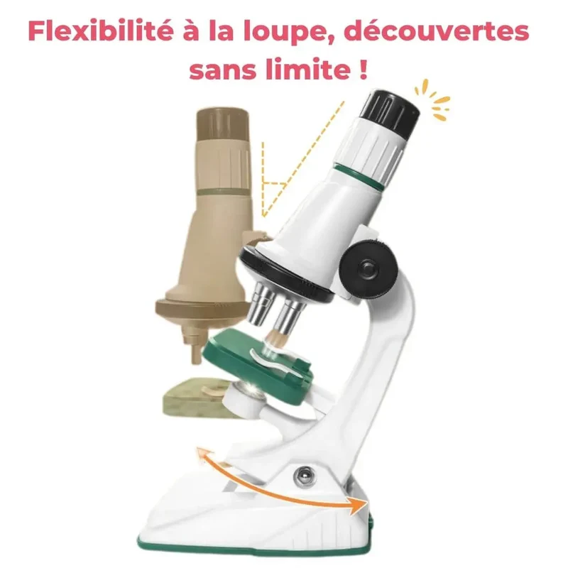 Microscope Optique Enfant Éducatif 12 Lames Préparées – Dès 6 Ans