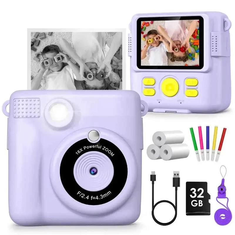 Appareil Photo Instantané Enfant Violet - SnapKid™