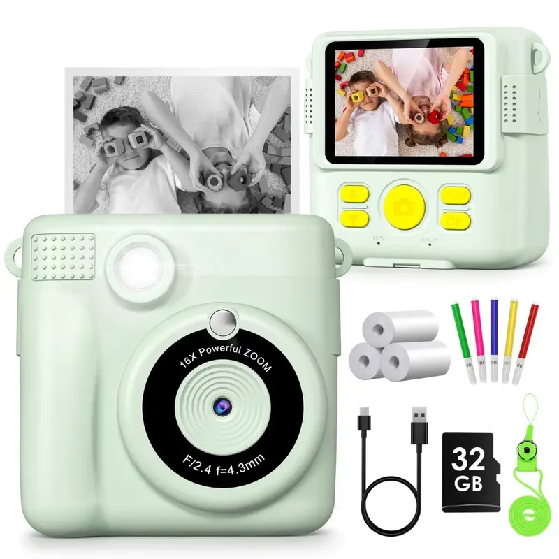 Appareil Photo Instantané Enfant Vert - SnapKid™