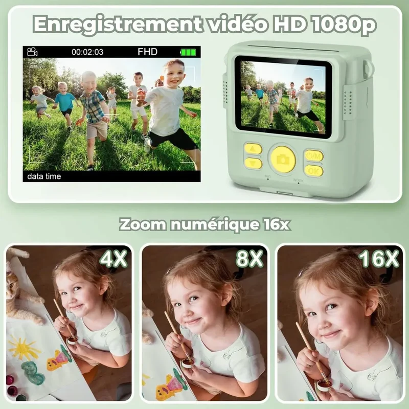 Appareil Photo Instantané Enfant Vert - SnapKid™