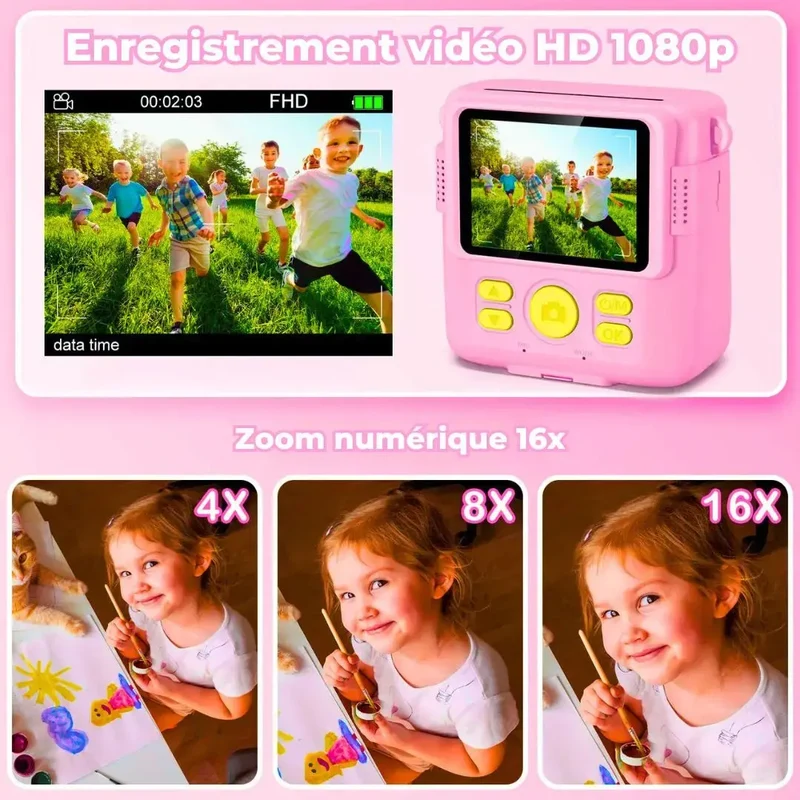 Appareil Photo Instantané Enfant Rose - SnapKid™