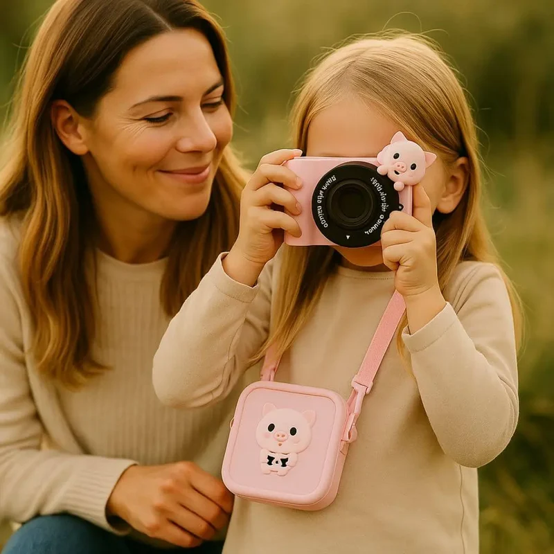 Appareil Photo Enfant Rose Cochon – DreamPix Piggy™
