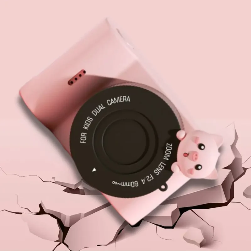 Appareil Photo Enfant Rose Cochon – DreamPix Piggy™